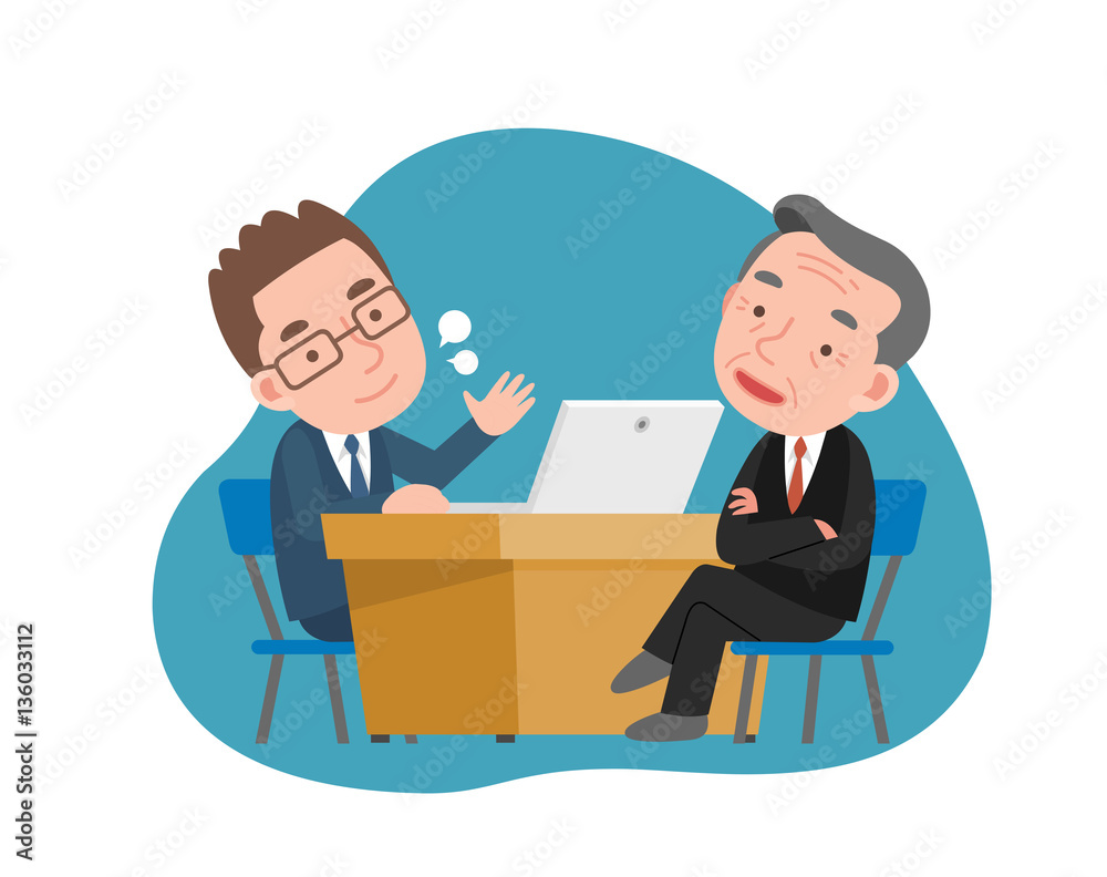 Two Men Talking in Office
Two Men Talking in Office