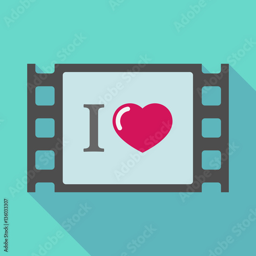 Long shadow film frame with  an " I like" glyph