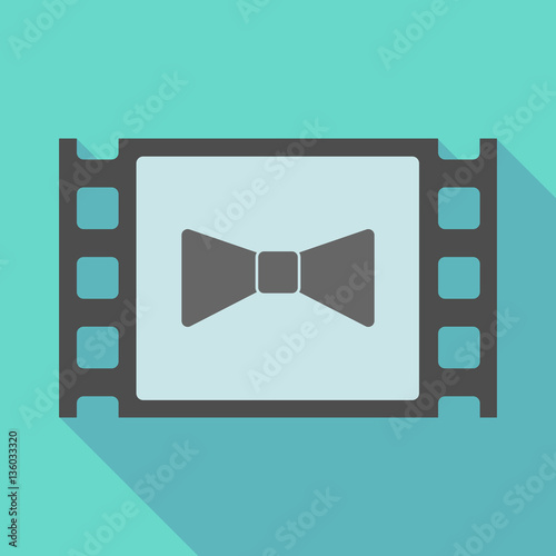 Long shadow film frame with  a neck tie icon