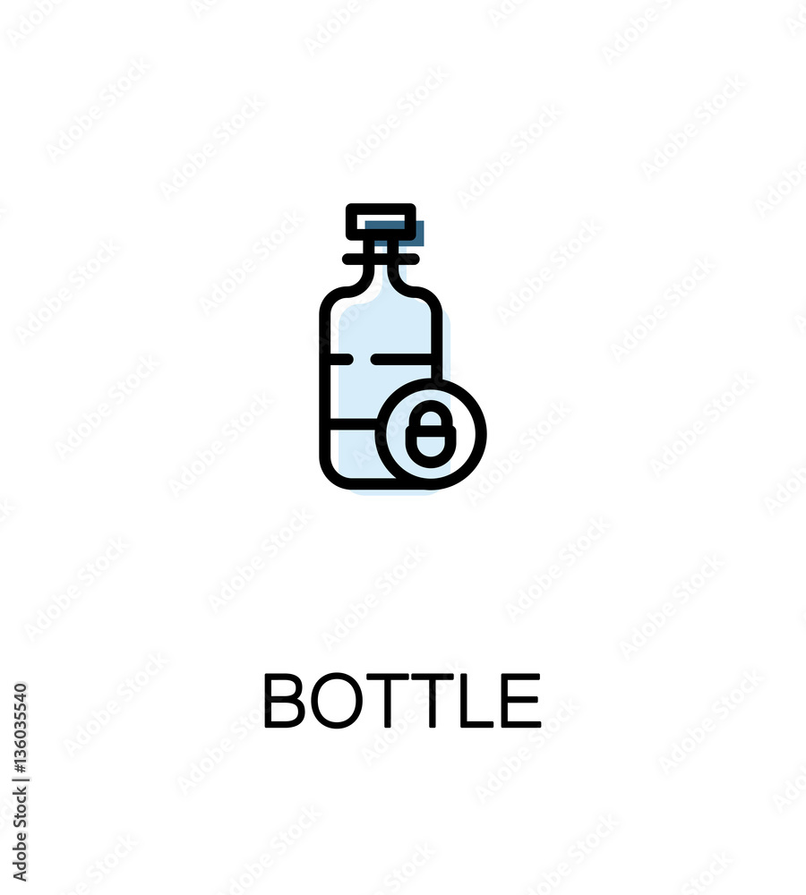 Bottle flat icon Bottle flat icon