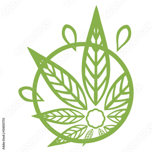 Cannabis green silhouette logo. Hemp asymmetrical icons. Sign T-shirts for design, creating corporate identity and promotional products.