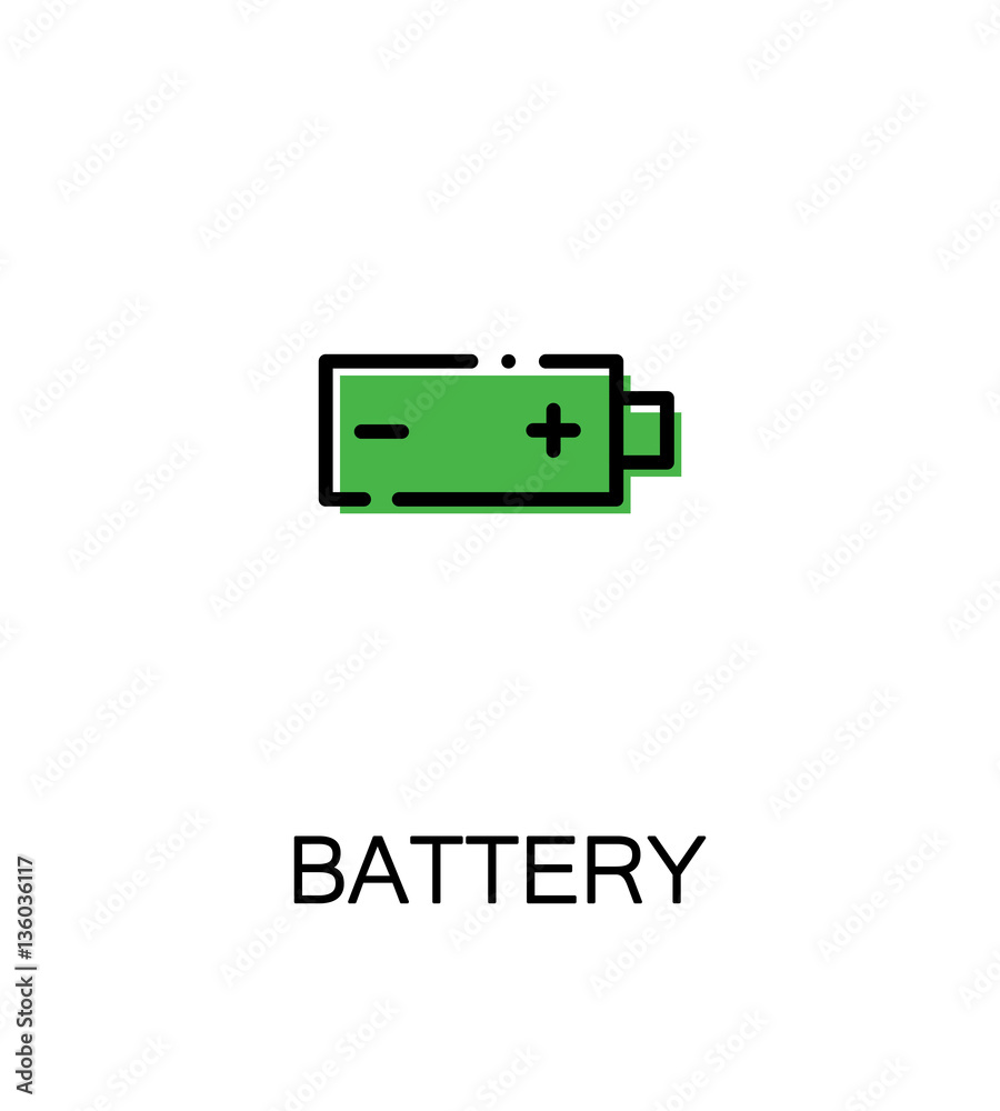 Battery flat icon Battery flat icon