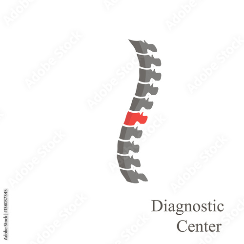 Spine logo diagnostic Center on a white background