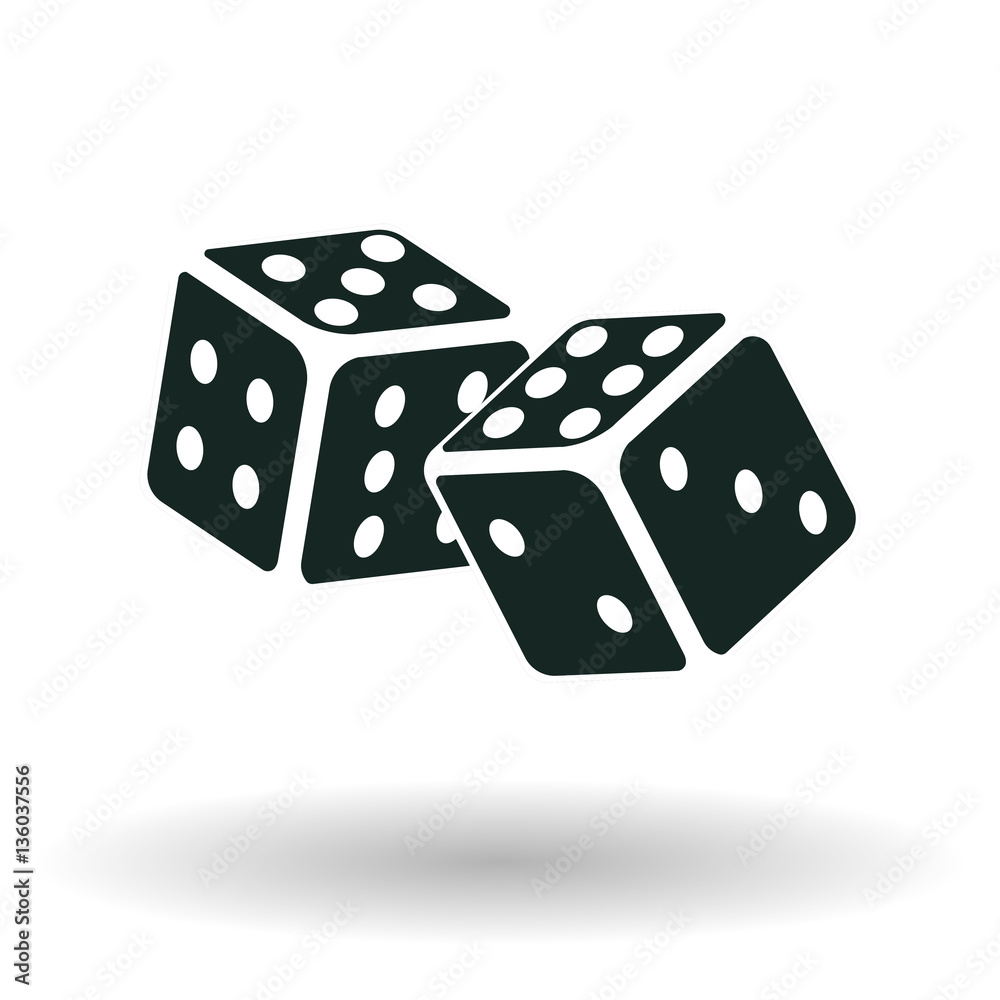 dice icon monochrome dice icon monochrome