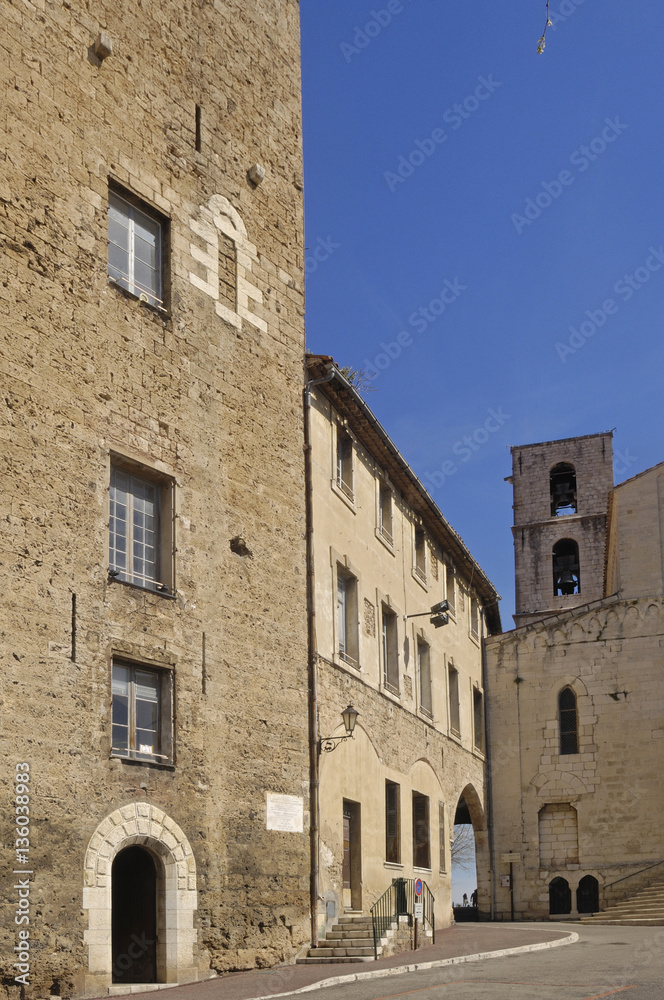 tower and church, Grasse, Provence, France