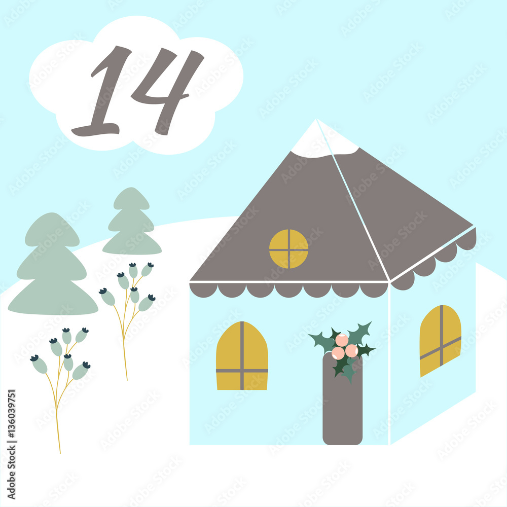 Advent calendar. Vector illustration. Advent calendar. Vector illustration.