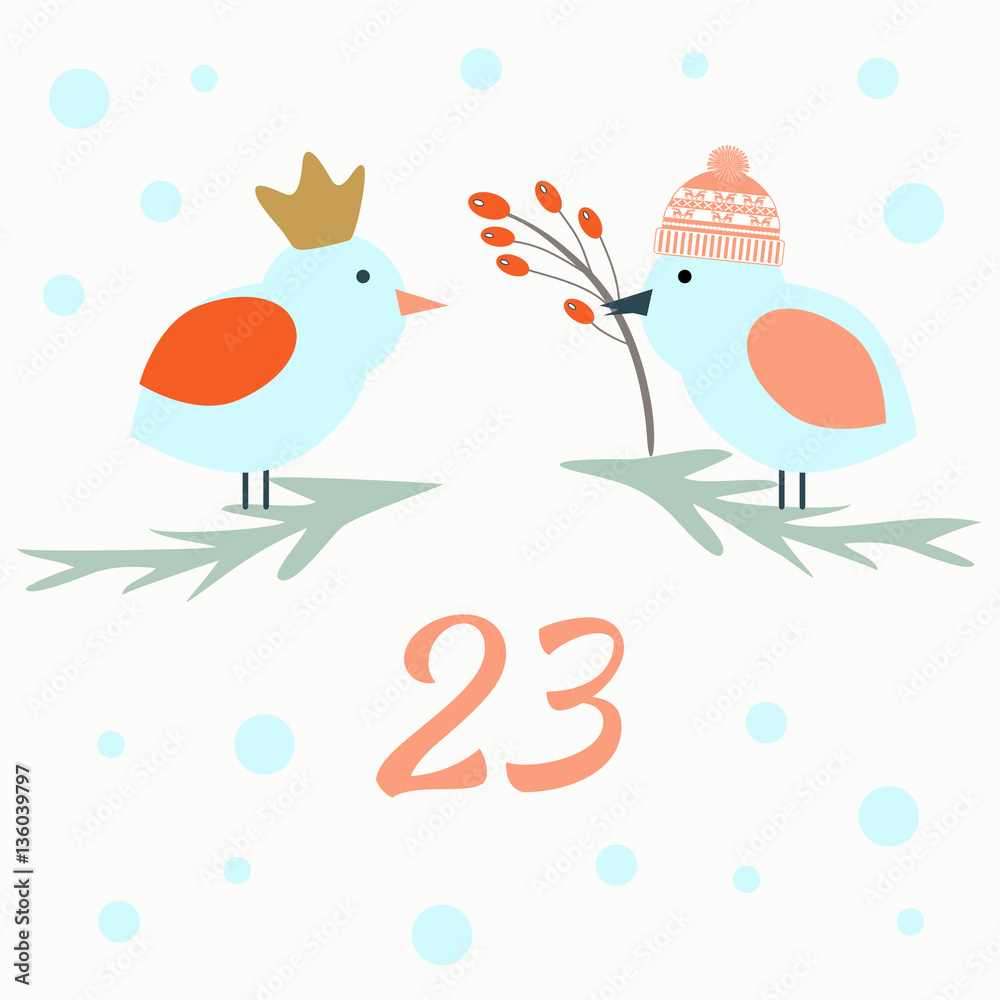 Advent calendar. Vector illustration.