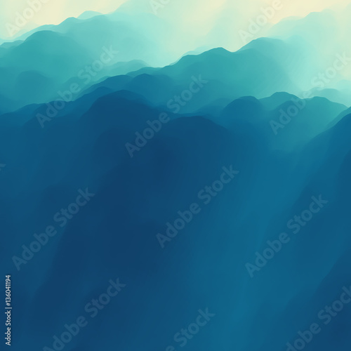 Mountain Landscape. Mountainous Terrain. Abstract Background.
