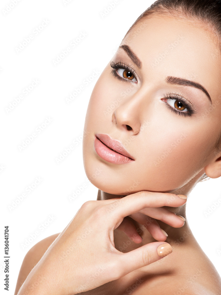 Beauty face of the young beautiful woman