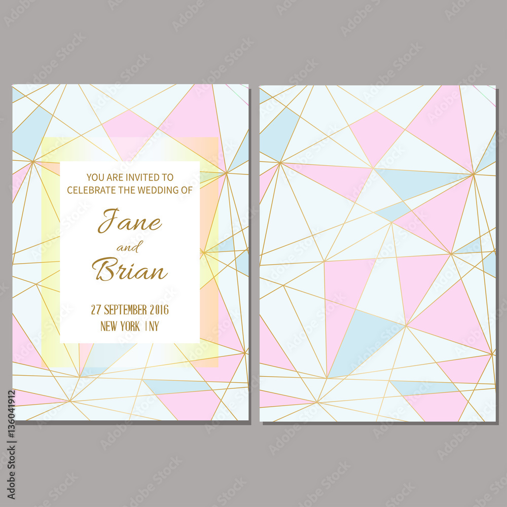 Fototapeta premium Save the date card template.