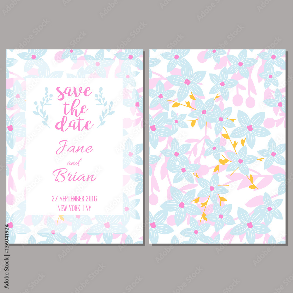 Save the date card template.