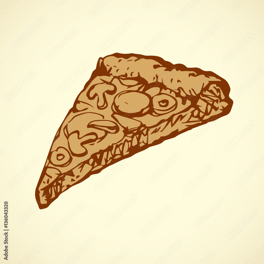 Pizza. Vector drawing