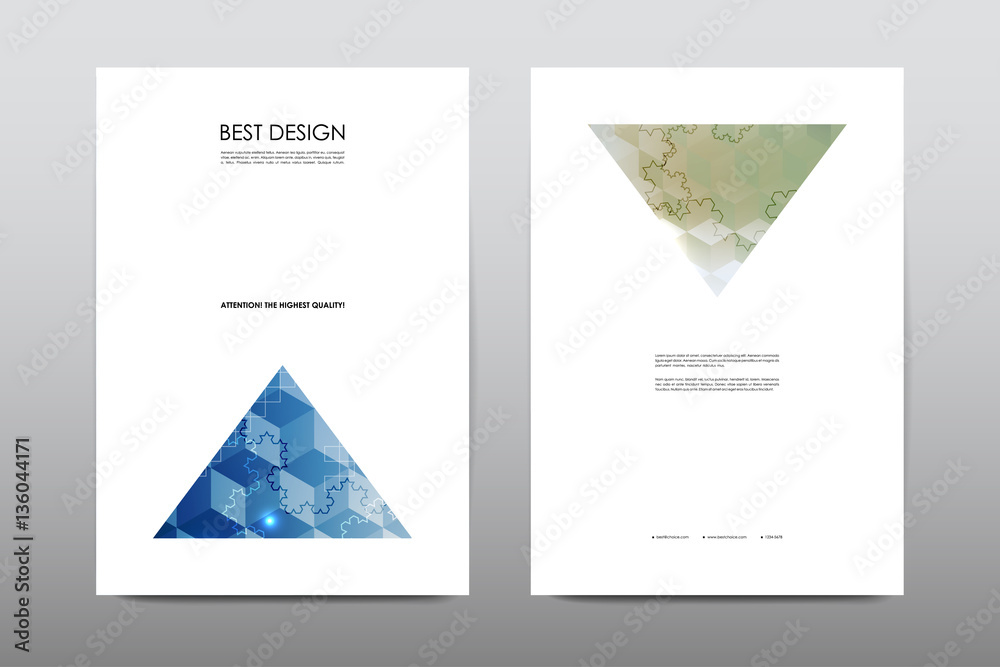 Fototapeta premium Brochure layout template flyer design vector, Magazine booklet cover abstract background