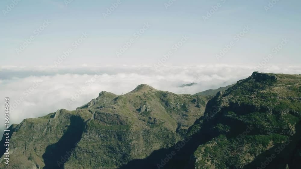 Aerial View of the Canyon and Mountains with Clouds Aerial View of the Canyon and Mountains with Clouds