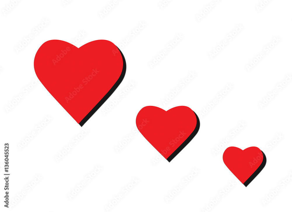 heart vector on white background heart vector on white background