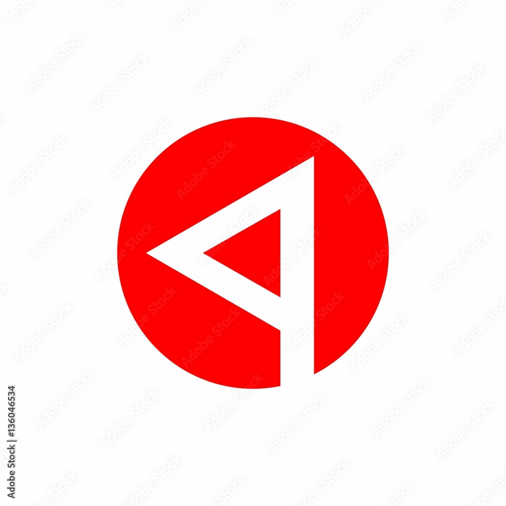 Circle Shape with Triangle Play Icon Logo Vector Circle Shape with Triangle Play Icon Logo Vector