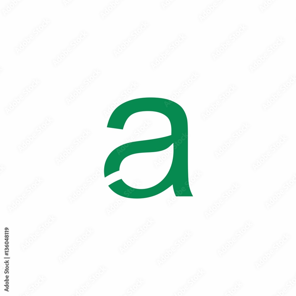 Abc Letter with Negative Leaf Logo Vector Abc Letter with Negative Leaf Logo Vector