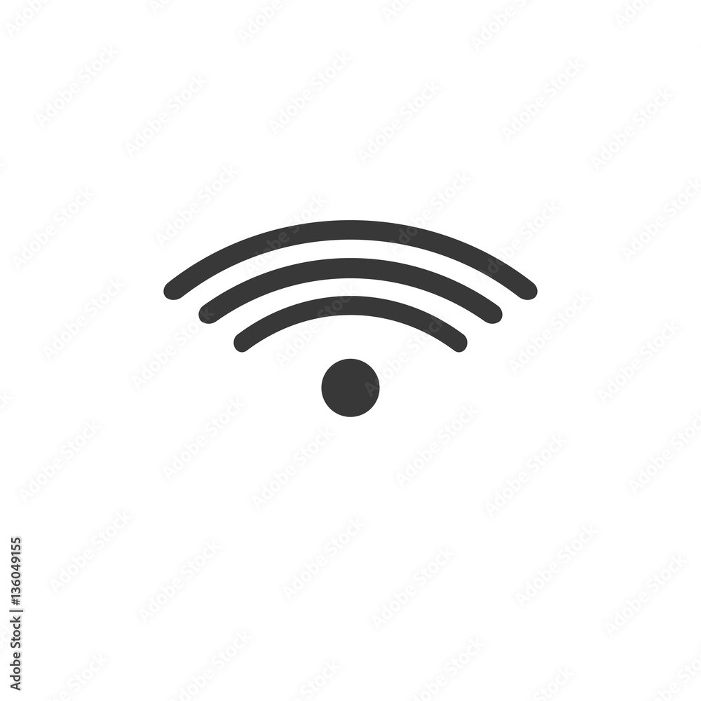 Wifi icon on white background. Vector symbol. Wifi icon on white background. Vector symbol.