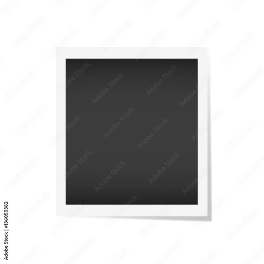 Photo frame with shadow on isolate background, vector EPS10 Photo frame with shadow on isolate background, vector EPS10