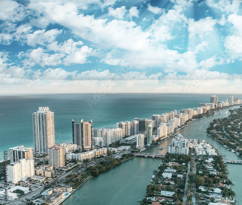 Aerial view of Miami Beach skyline, Florida © jovannig