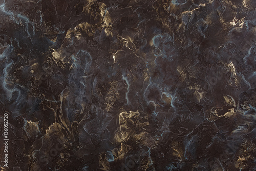 Fototapeta Black texture acrylic painted waves texture background