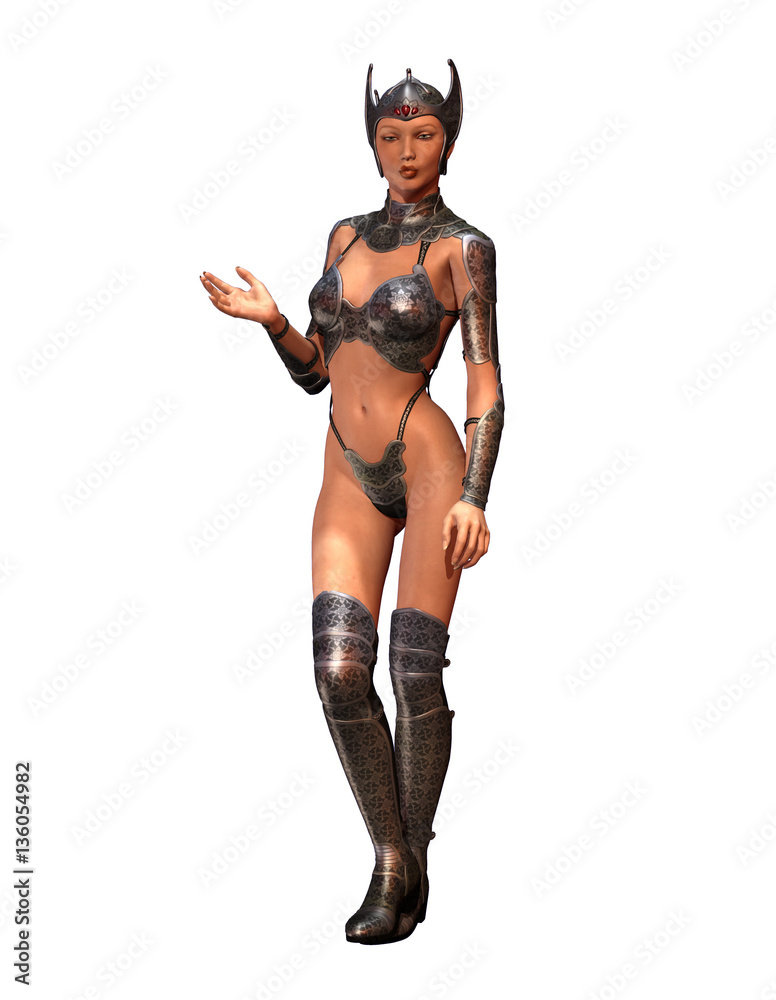 sexy amazon warrior with the armor, 3d illustration sexy amazon warrior with the armor, 3d illustration