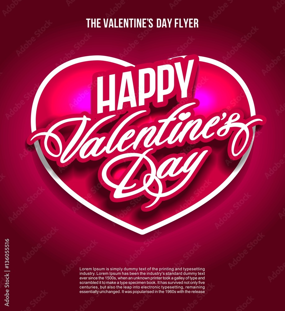 saint Valentine s day postcard flyer poster banner