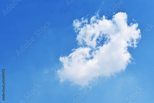 Blue sky and white clouds.