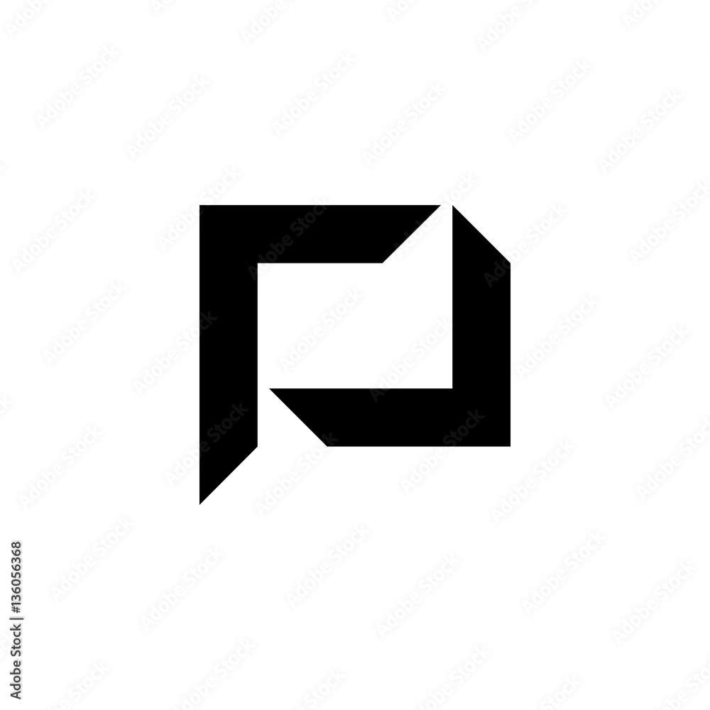 P Square Letter Initial Logo Vector P Square Letter Initial Logo Vector