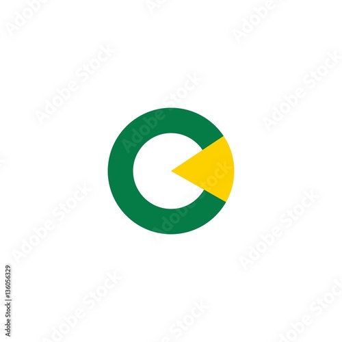 Play Icon on Circle Logo Vector