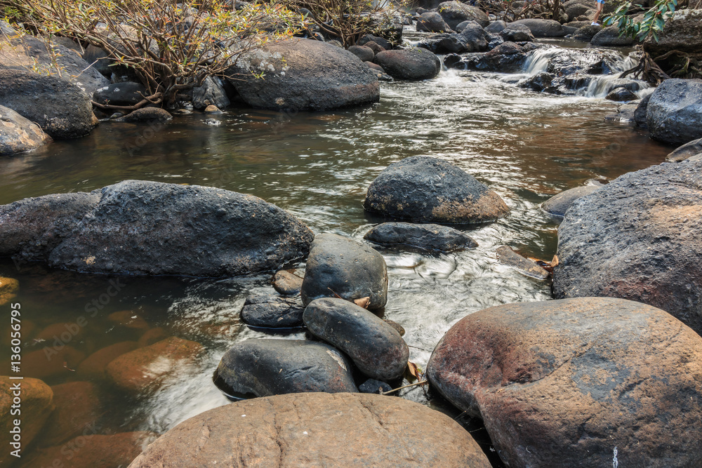 Stone River in Waterfall in national park Stone River in Waterfall in national park