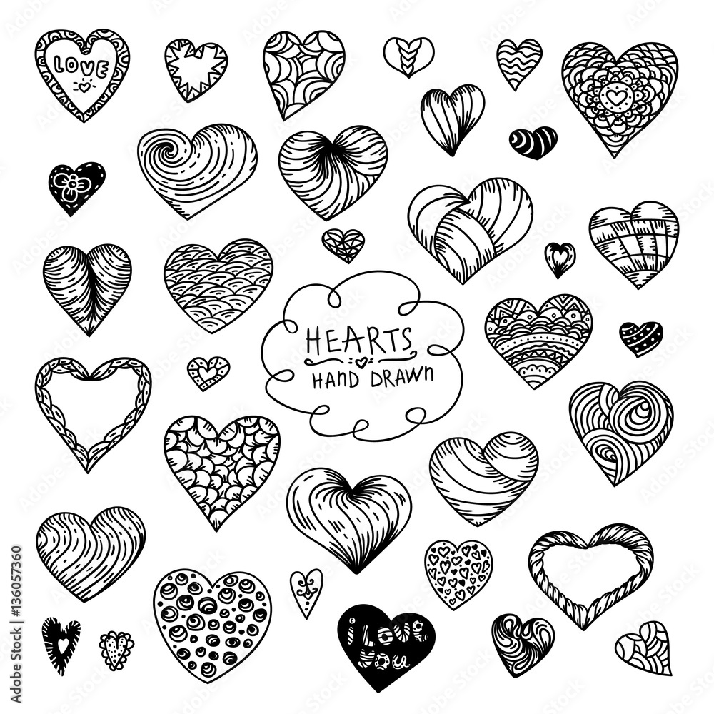 hearts black set hearts black set