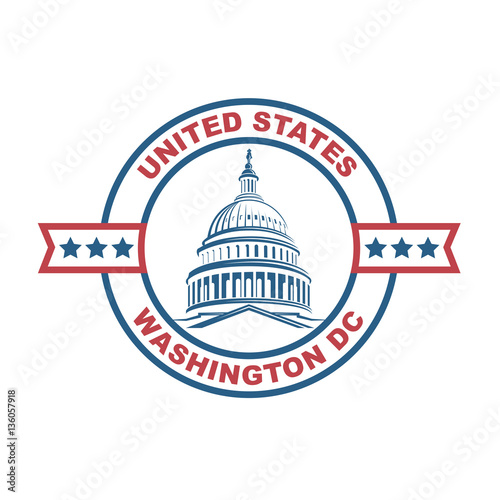 Unated States Capitol building icon in Washington DC