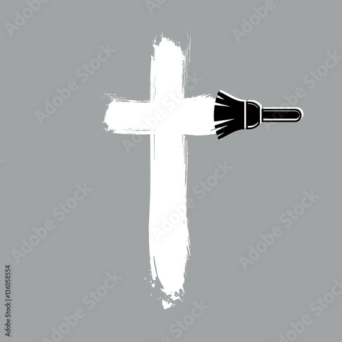 Religious cross vector simp...