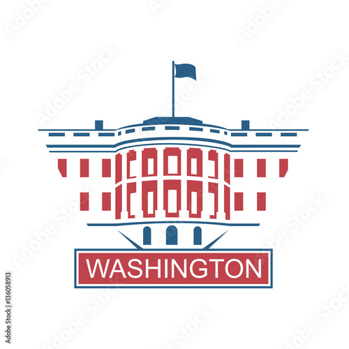 white house building icon in Washington DC