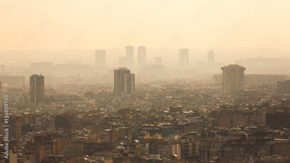Smog over Barcelona Smog over Barcelona