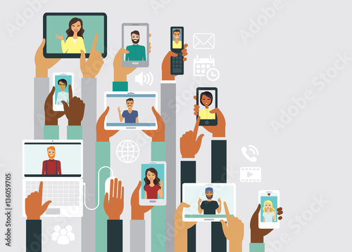 Online communication concept