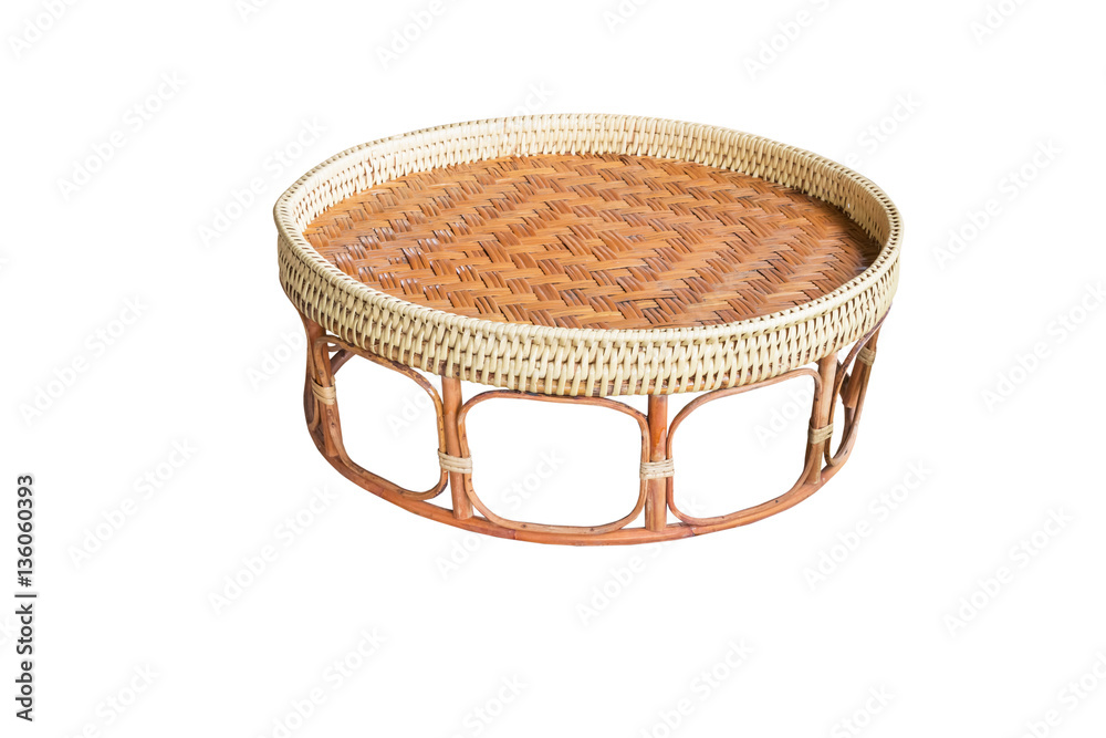 Khantoke,kind of wooden utensil in northern Thailand.Eating culture of