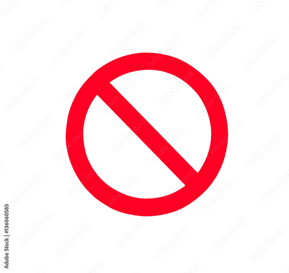 Signs prohibiting red, isolated on white background with clipping path. Signs prohibiting red, isolated on white background with clipping path.