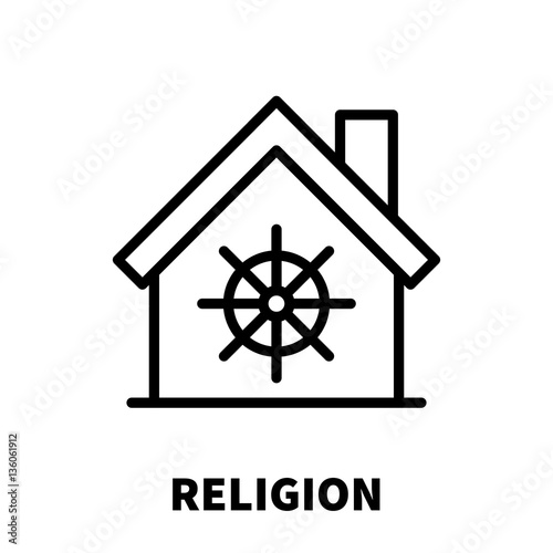 Religion icon or logo in modern line style. 