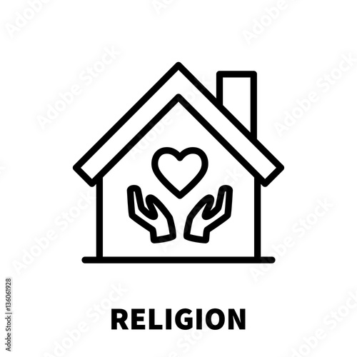 Religion icon or logo in modern line style. 