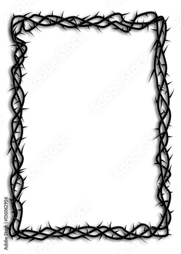 Photography Crown of thorns frame with copy space for text. Graphic element