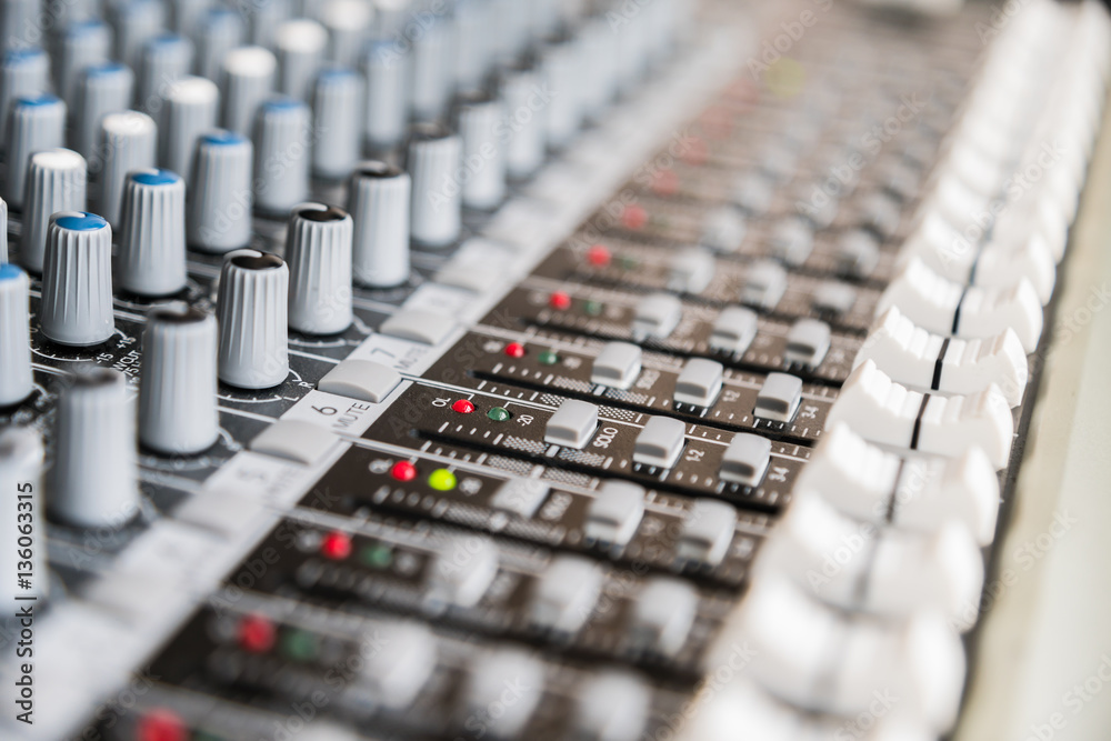 sound mixer control panel. Sound controller Recording Studio. mu sound mixer control panel. Sound controller Recording Studio. mu