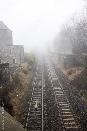 Railway Lines and mist