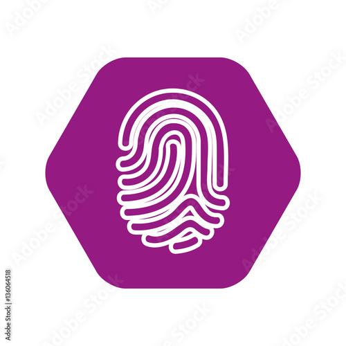 finger print isolated icon vector illustration design