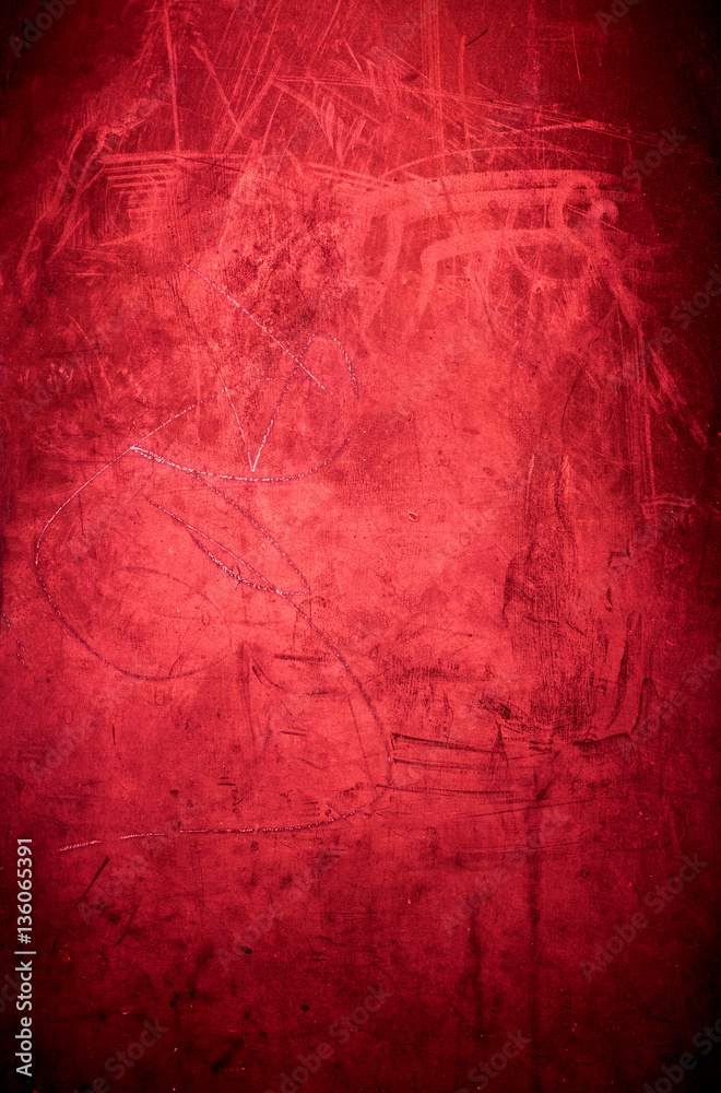Grunge red background texture / vintage  textured wall  in dark