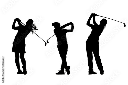 silhouettes golfers collection