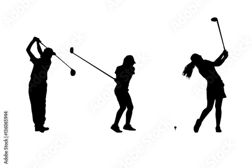 silhouettes golfers collection