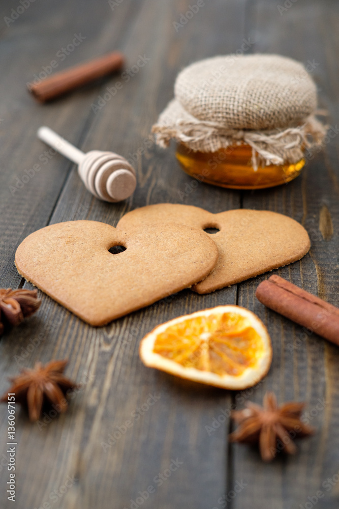 Cookies in the form of hearts