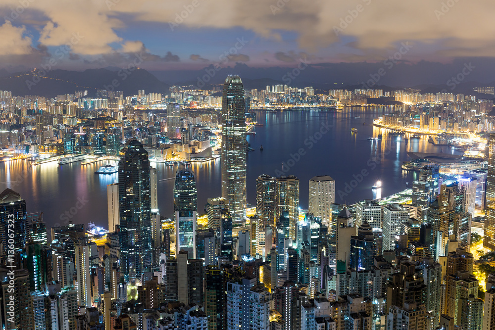 Hong Kong cityscape at morning